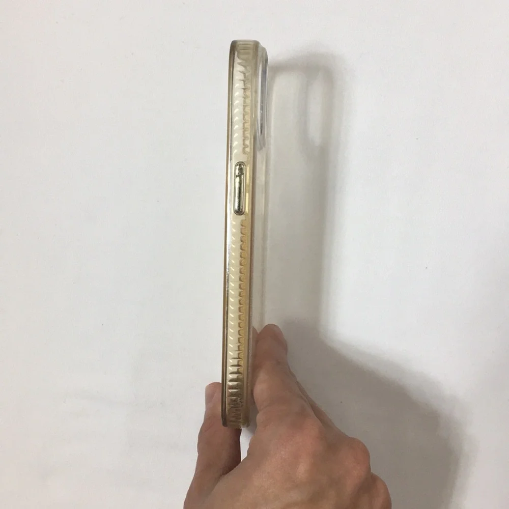 Clear Gold Glitter case for iPhone 13